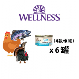 Wellness Core Digestive 貓罐頭 3oz 混合味道套裝（1箱=24罐）（平均 $18.5/罐）